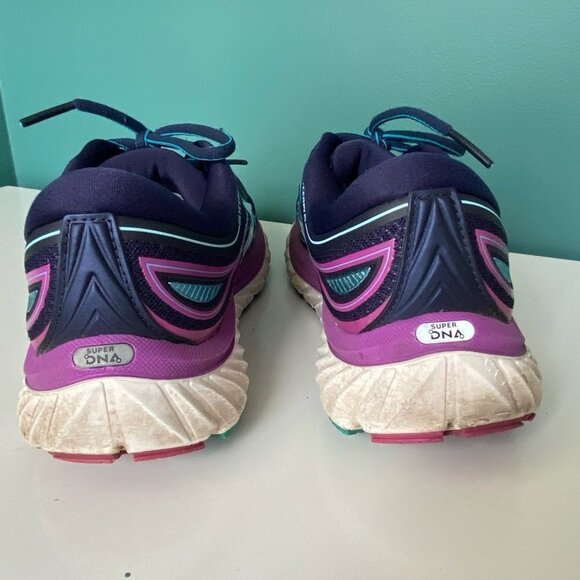 BROOKS Super DNA Running Shoes Blue Purple Womens Size 9.5 Good Condition - Picture 6 of 9